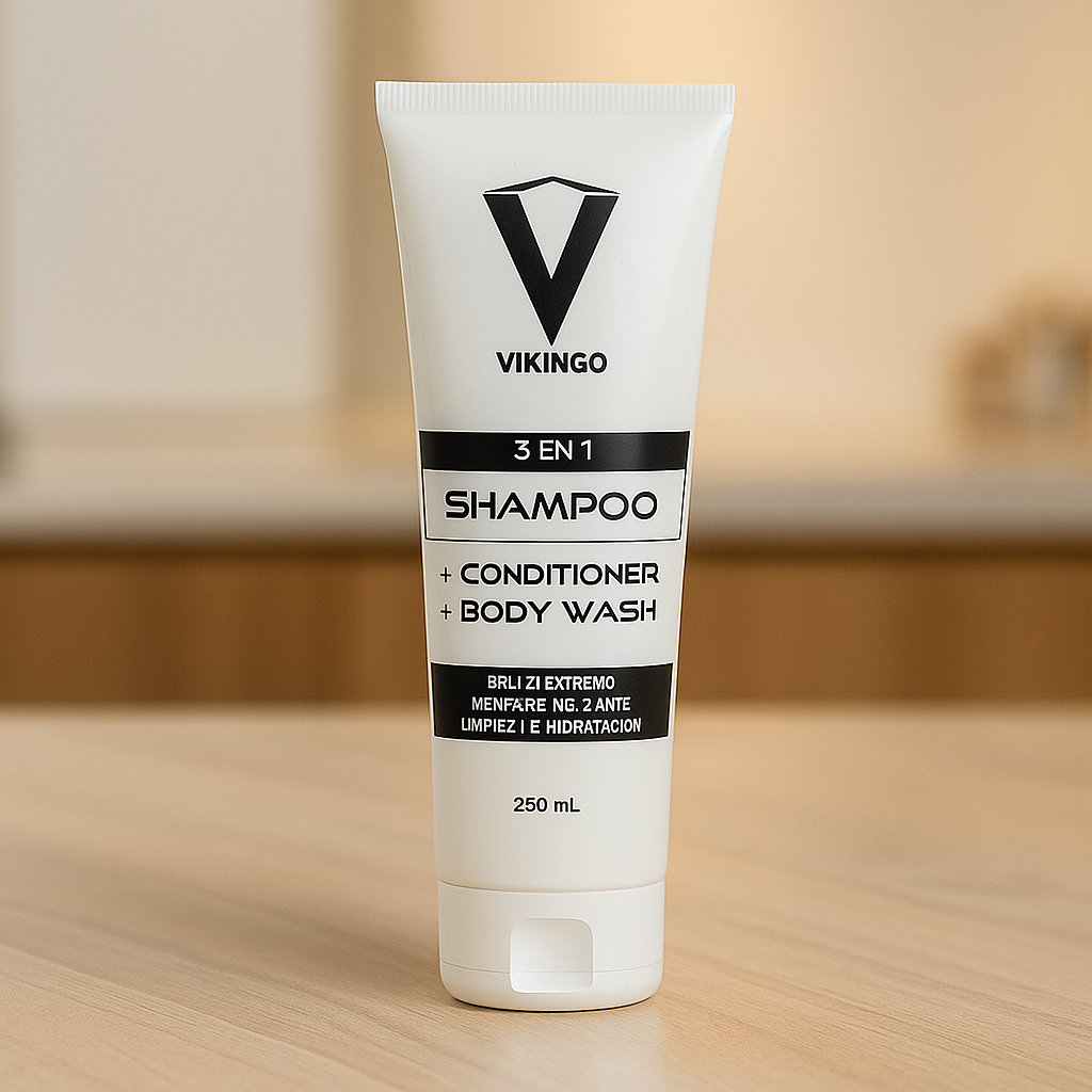 Shampoo 3 en 1 con menta refrescante