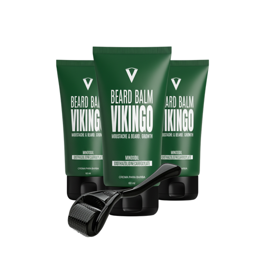 Pack 3 Bálsamos para Barba con Minoxidil (60 ml) + Dermaroller