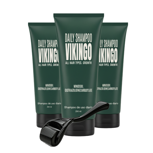 Pack Daily shampoo x 3 + Dermaroller – Solución completa para la pérdida de cabello 💥