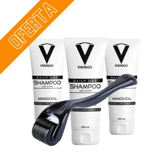 Pack Daily shampoo x 3 + Dermaroller – Solución completa para la pérdida de cabello 💥