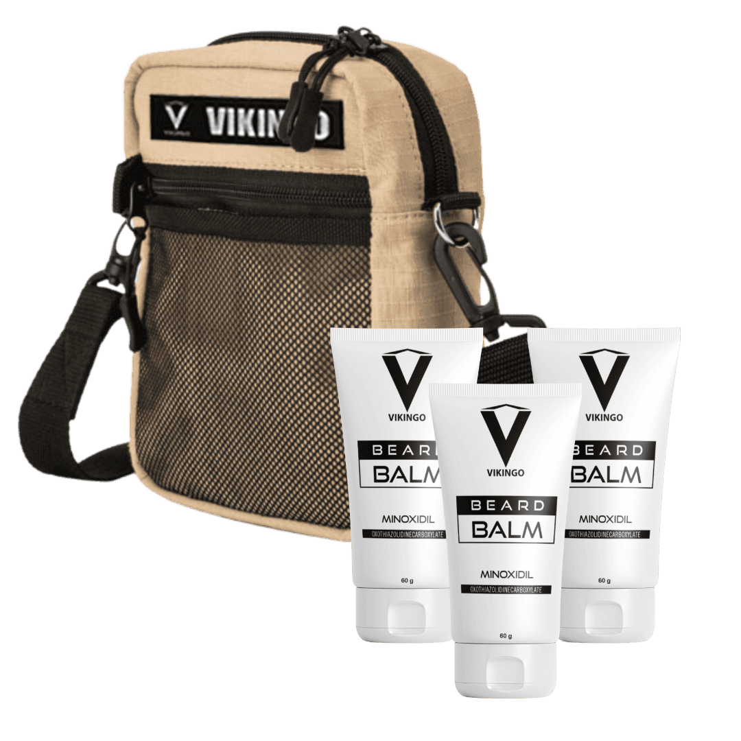 Minoxidil en bálsamo - PACK x 3 UNIDADES + Morral viajero