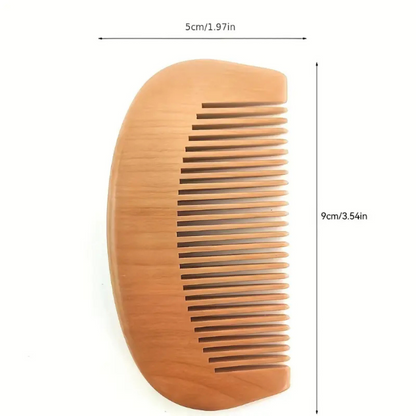 Peine de Madera Antiestático para Barba y Bigote